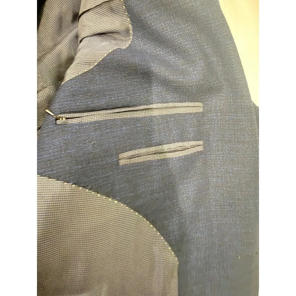 Jack Victor Blazer Men Size 46 Blue Super 110s Wool Sport Coat‎ Italy